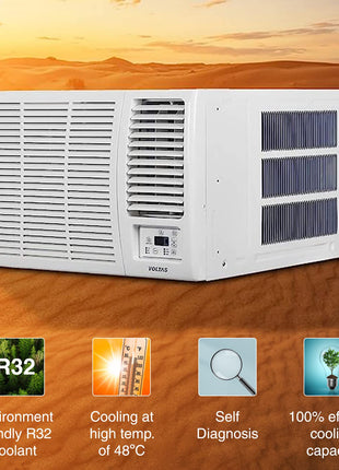 Voltas 1.5 Ton 3 Star, Turbo Mode Window AC (Copper Condenser, Anti-Rust Coating, Anti-Freeze Thermostat, 2023 Model, AC 1.5T 183 Vectra Pearl, White) 