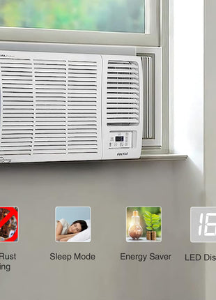 Voltas 1.5 Ton 3 Star, Turbo Mode Window AC (Copper Condenser, Anti-Rust Coating, Anti-Freeze Thermostat, 2023 Model, AC 1.5T 183 Vectra Pearl, White) 