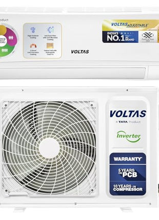 Voltas 1.5 ton 3 Star, Inverter Split AC (Copper, 4-in-1 Adjustable Mode, Anti-dust Filter, 183V Vectra CAW, White) 
