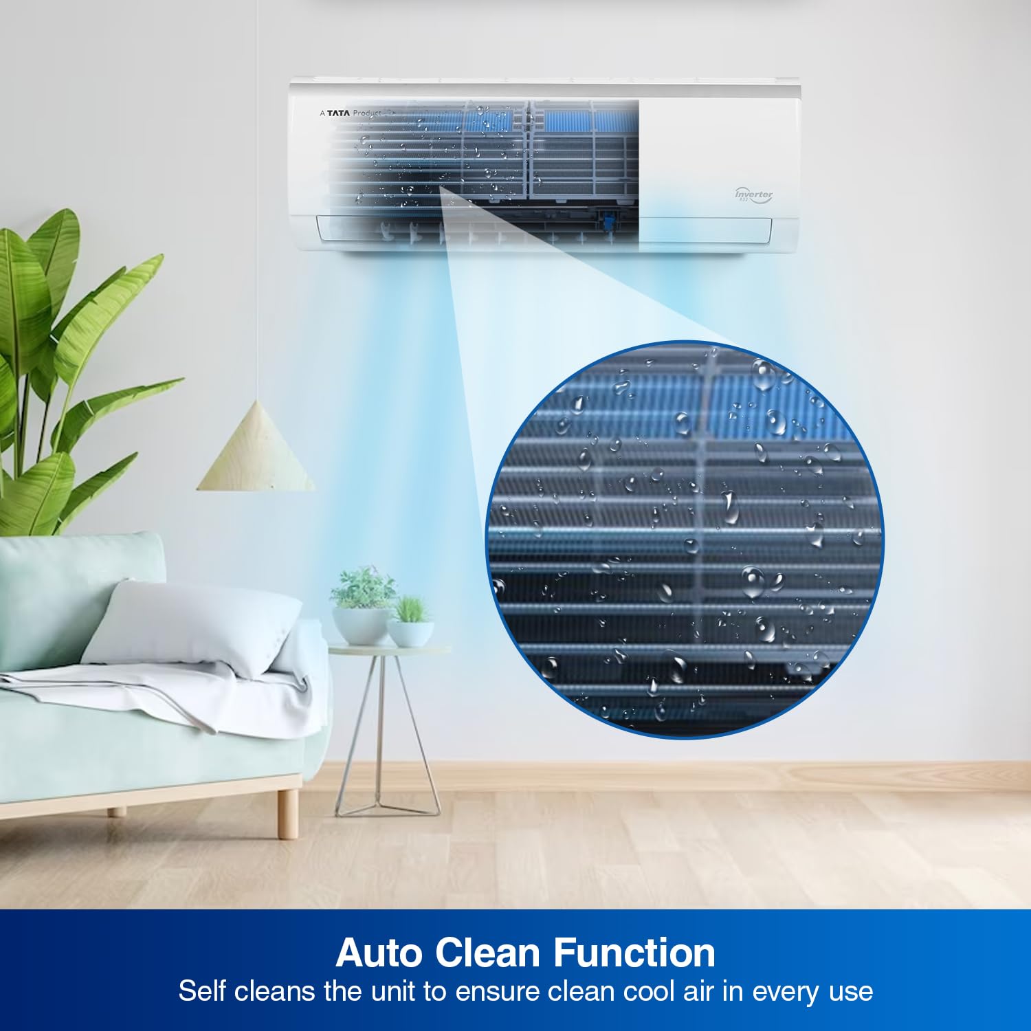 Voltas 1 Ton 3 Star, Inverter Split AC(Copper, 4-in-1 Adjustable Mode, Anti-dust Filter, 2023 Model, 123V Vectra Elite, White) 