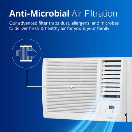 Voltas 1 Ton 3 star Fixed Speed Window AC (Copper, Sleep Mode, Memory Restart, Anti Dust Filter, WAC 123 Vectra Platina, White) 