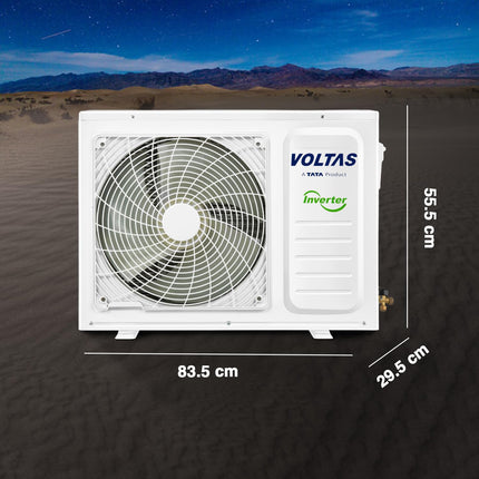 Voltas 1 ton 5 Star, Inverter Split AC (Copper, 4-in-1 Adjustable Mode, Anti-dust Filter, 2024 Model, 125V Vectra CAW, White) 