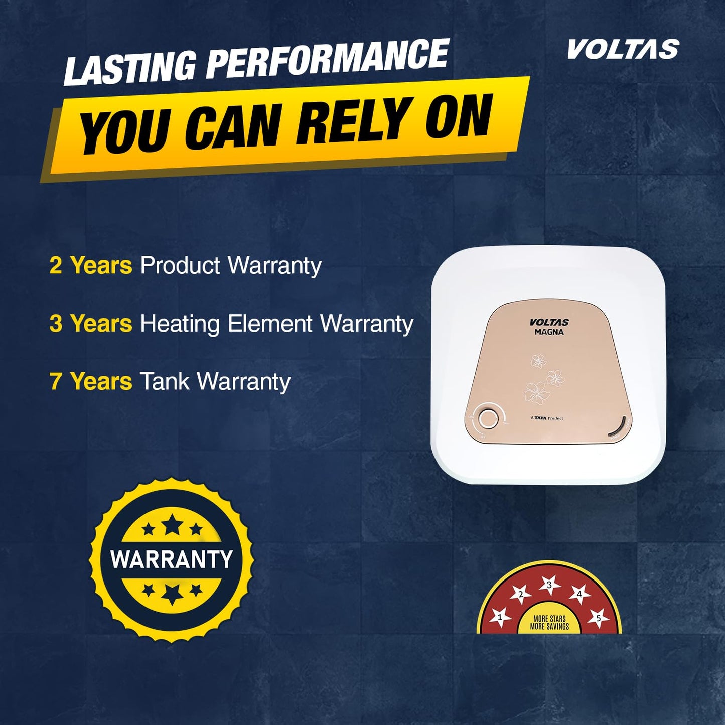 Voltas 10 L Storage Water Geyser (Magna 10L, White) 