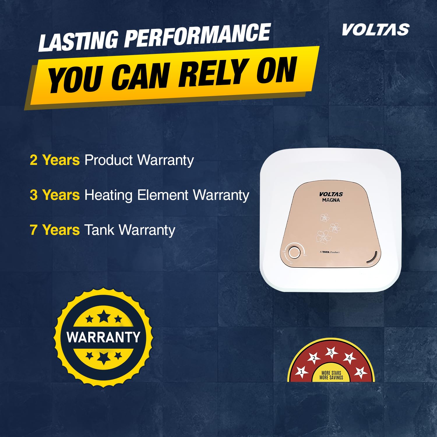 Voltas 10 L Storage Water Geyser (Magna 10L, White) 