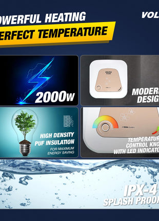 Voltas 10 L Storage Water Geyser (Magna 10L, White) 