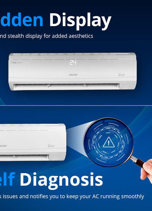 Voltas 2 Ton 5 Star, Inverter Split AC(Copper, 4-in-1 Adjustable Mode, Anti-dust Filter, 245V Vectra Plus, White) 