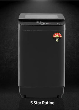 Voltas Beko, A TATA Product 7 kg 5 Star Eco Wash/Monsoon Dry Fully-Automatic Top-Load Washing Machine (2025 Model, WTL70, Water Reuse, Side Waterfall, Monsoon Dry, Dark Grey) 