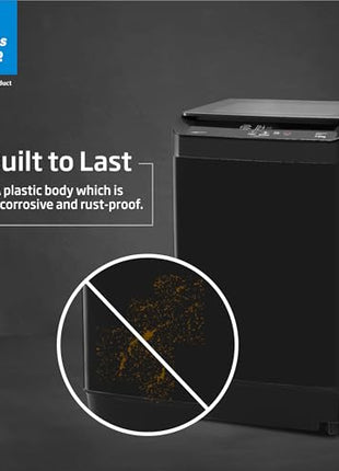 Voltas Beko, A TATA Product 7 kg 5 Star Eco Wash/Monsoon Dry Fully-Automatic Top-Load Washing Machine (2025 Model, WTL70, Water Reuse, Side Waterfall, Monsoon Dry, Dark Grey) 