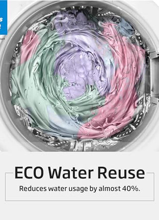 Voltas Beko, A TATA Product 7 kg 5 Star Eco Wash/Monsoon Dry Fully-Automatic Top-Load Washing Machine (2025 Model, WTL70, Water Reuse, Side Waterfall, Monsoon Dry, Dark Grey) 