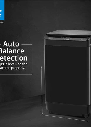 Voltas Beko, A TATA Product 7 kg 5 Star Eco Wash/Monsoon Dry Fully-Automatic Top-Load Washing Machine (2025 Model, WTL70, Water Reuse, Side Waterfall, Monsoon Dry, Dark Grey) 