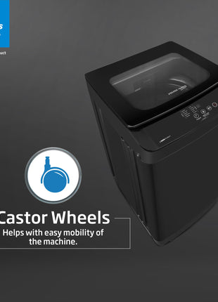 Voltas Beko, A TATA Product 7 kg 5 Star Eco Wash/Monsoon Dry Fully-Automatic Top-Load Washing Machine (2025 Model, WTL70, Water Reuse, Side Waterfall, Monsoon Dry, Dark Grey) 