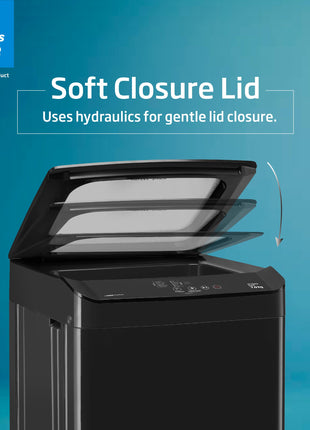 Voltas Beko, A TATA Product 7 kg 5 Star Eco Wash/Monsoon Dry Fully-Automatic Top-Load Washing Machine (2025 Model, WTL70, Water Reuse, Side Waterfall, Monsoon Dry, Dark Grey) 