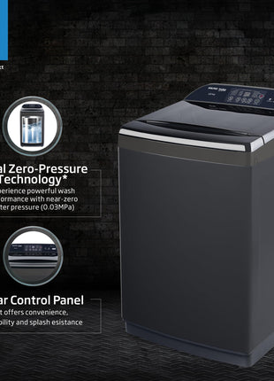 Voltas Beko, A Tata Product 10 Kg 5 Star Fully-Automatic Top Loading Washing Machine (WTL1006UEAH/OBS3060, Dark Grey, Inbuilt Heater) 