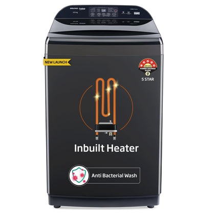 Voltas Beko, A Tata Product 10 Kg 5 Star Fully-Automatic Top Loading Washing Machine (WTL1006UEAH/OBS3060, Dark Grey, Inbuilt Heater) 
