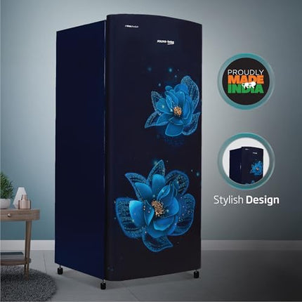 Voltas Beko, A Tata Product 183 L 3 Star Direct Cool Single Door Refrigerator (2024 Model, RDC215C/S0BFR0M0000GO, Fressia Blue, With Fresh Box Technology and Chiller Zone) 
