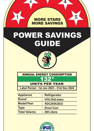 Voltas Beko, A Tata Product 208 L 5 Star Direct Cool Single Door Refrigerator (RDC240A/W0BBRTM0B00GO, Bonita Blue, With Fresh Box Technology, Quick Frezze, Chiller Zone and Base Drawer) 