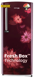 Voltas Beko ‘A Tata Product’ 210 L 3 star Made-in-India Direct cool Refrigerator (RDC245C / W0DWE0M000UGD, Dahlia Wine) 