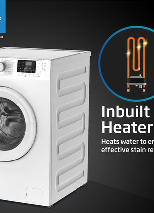 Voltas Beko, A Tata Product 6.5 Kg 5 Star Fully Automatic Front Loading Washing Machine (WFL6512B7CUSKA/WXV, White, In-Built Heater) 