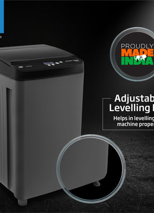 Voltas Beko, A Tata Product 6.5 Kg 5 Star Fully-Automatic Top Loading Washing Machine (WTL6504UEA/OBS2P10 Eco-Series,Dark Grey, Pulsator wash and Double waterfall technology) 