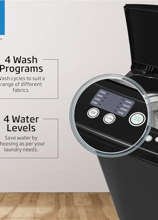 Voltas Beko, A Tata Product 6.5 Kg 5 Star Fully-Automatic Top Loading Washing Machine (WTL6504UEA/OBS2P10 Eco-Series,Dark Grey, Pulsator wash and Double waterfall technology) 