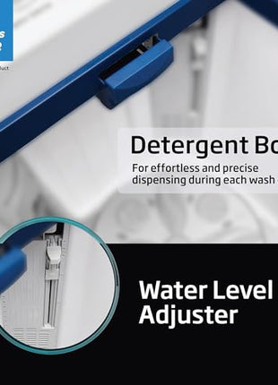 Voltas Beko, A Tata Product 8.5 Kg 5 Star Semi-Automatic Top Loading Washing Machine (2024 Model, WTT85UHA/OK5I0I0W01, Blue, Air Dry & Pulsator wash technology) 