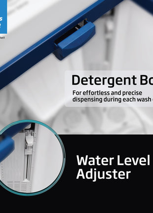 Voltas Beko, A Tata Product 8.5 Kg 5 Star Semi-Automatic Top Loading Washing Machine (2024 Model, WTT85UHA/OK5I0I0W01, Blue, Air Dry & Pulsator wash technology) 