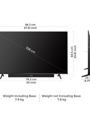 Vu 108cm (43 inches) Vibe Series 4K QLED Smart Google TV 43VIBE-DV 