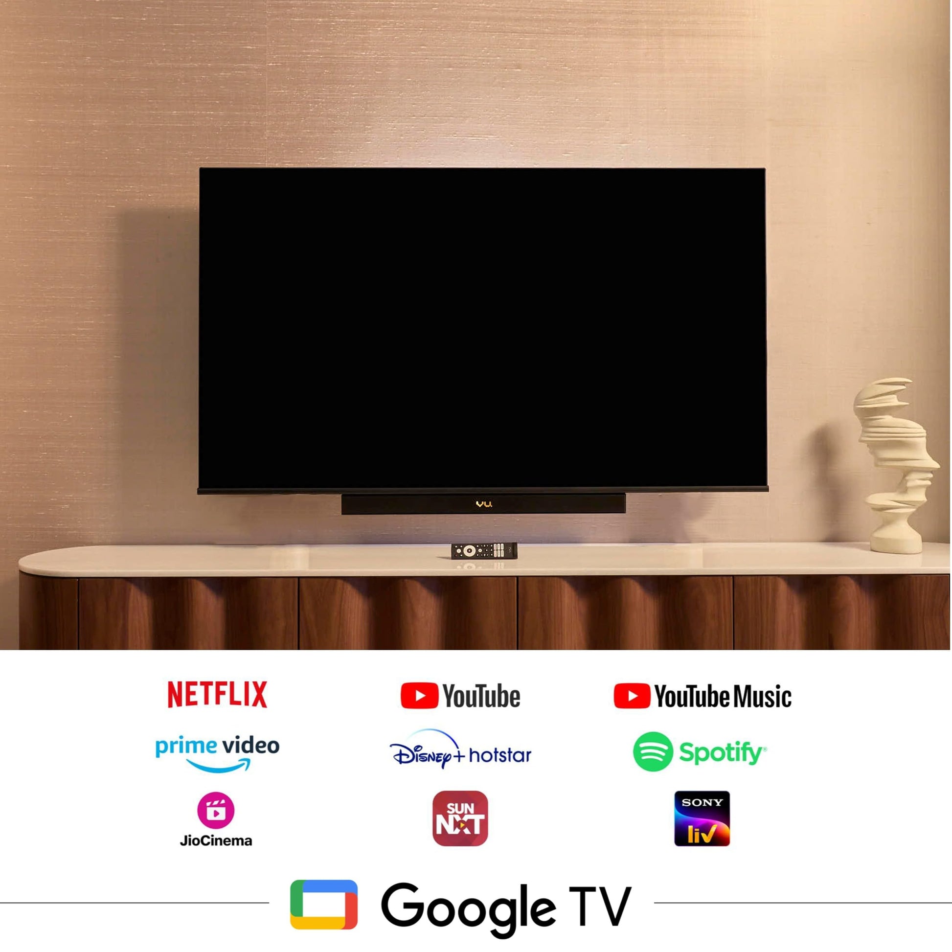 Vu 108cm (43 inches) Vibe Series 4K QLED Smart Google TV 43VIBE-DV 