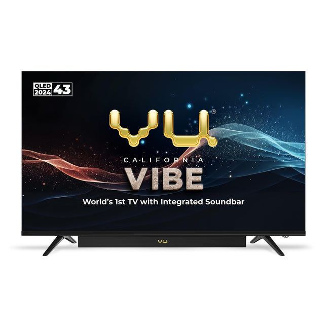 Vu 108cm (43 inches) Vibe Series QLED 4K Google TV 43VIBE24 (Black) 
