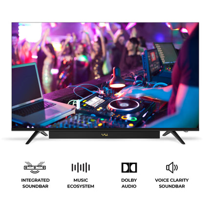 Vu 108cm (43 inches) Vibe Series QLED 4K Google TV 43VIBE24 (Black) 