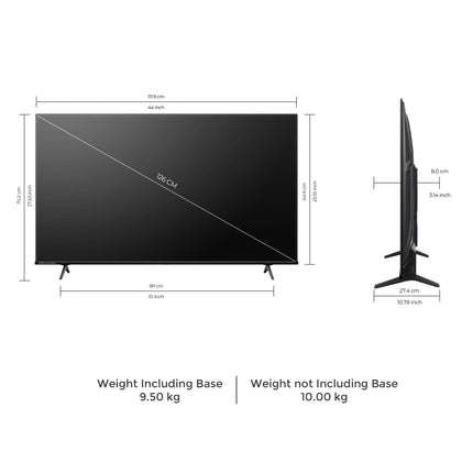 Vu 126cm (50 inches) GloQLED Series 4K QLED Smart Google TV 50QLED25 