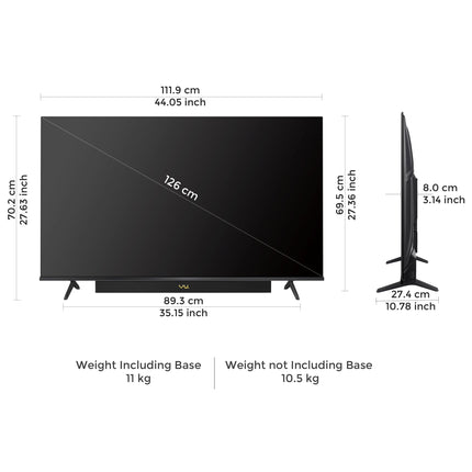 Vu 126cm (50 inches) Vibe Series 4K QLED Smart Google TV 50VIBE-DV 