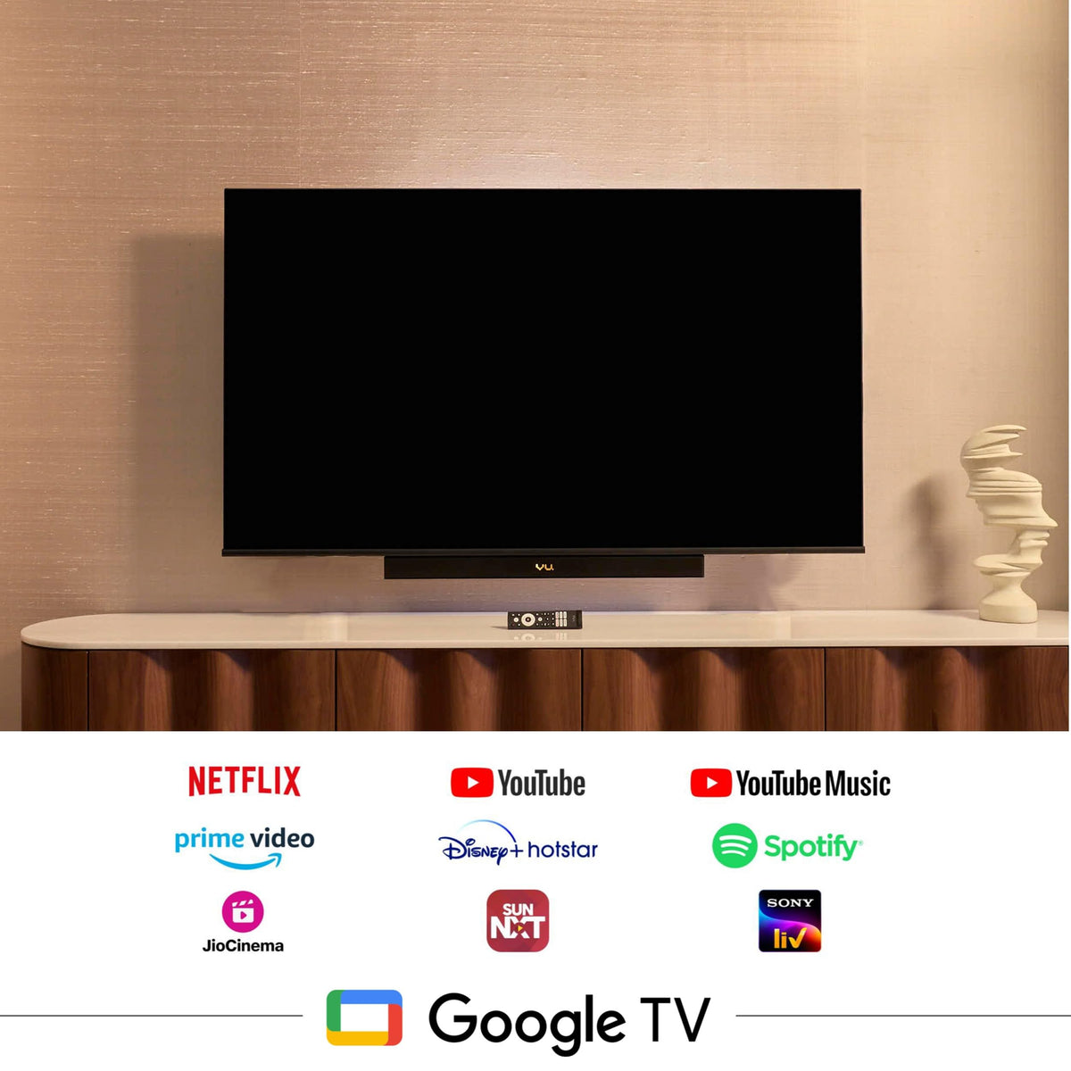 Vu 126cm (50 inches) Vibe Series 4K QLED Smart Google TV 50VIBE-DV 