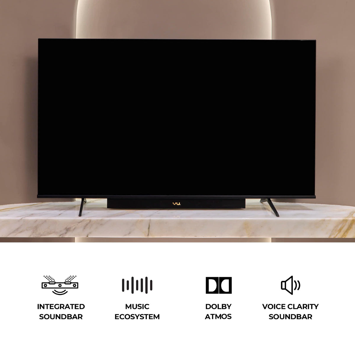 Vu 126cm (50 inches) Vibe Series 4K QLED Smart Google TV 50VIBE-DV 