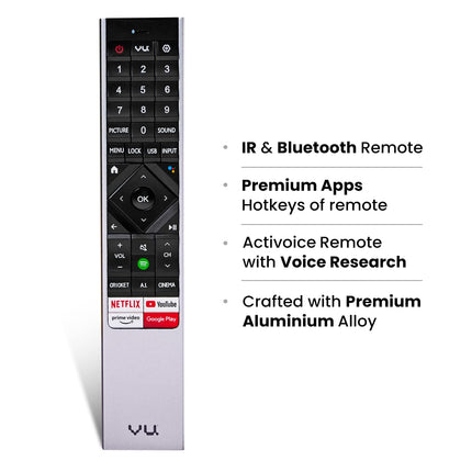 Vu 139 cm (55 inches) The Masterpiece Glo Series 4K Ultra HD Smart Android QLED TV 55QMP (Armani Gold) (2022 Model) | Built in 4.1 Speaker 