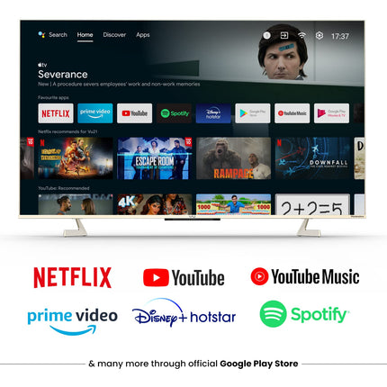 Vu 139 cm (55 inches) The Masterpiece Glo Series 4K Ultra HD Smart Android QLED TV 55QMP (Armani Gold) (2022 Model) | Built in 4.1 Speaker 