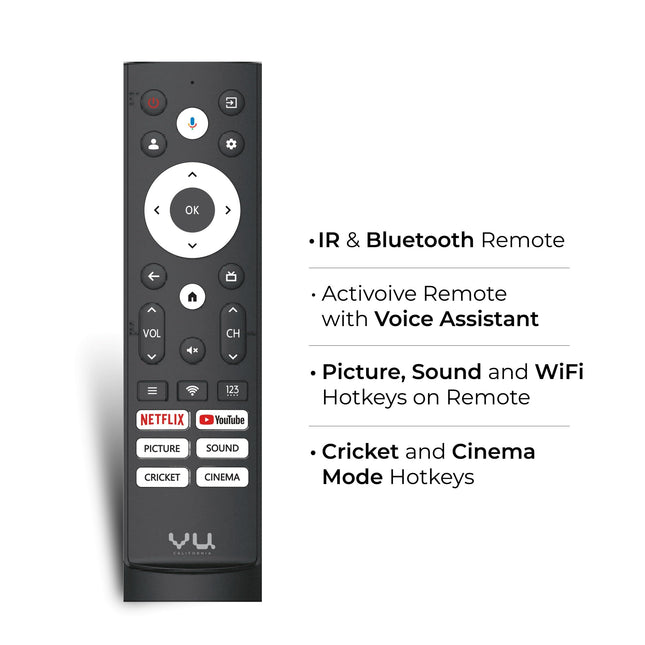 Vu 139cm (55 inches) GloQLED Series 4K QLED Smart Google TV 55QLED25 