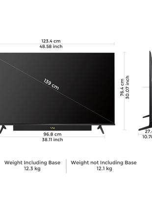 Vu 139cm (55 inches) Vibe Series 4K QLED Smart Google TV 55VIBE-DV 