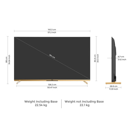 Vu 164cm (65 inches) Masterpiece Frame Series 4K QLED TV 65MASTERPIECE (Armani Gold) 