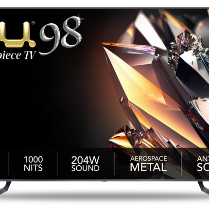Vu 248 cms (98 inches) Masterpiece Series 4K Ultra HD Smart QLED TV 98QV (Jetplane Grey) 