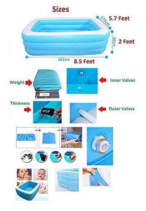 Vunexo/Swimming Pool 10-Feet Swimming Pool Inflatable Bath Tubs for Adults Spa Swimming Bath Tub with Electric Pump 120x 72"x24" Inch - (Multi) (10-Feet) 