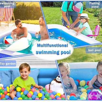 Vunexo/Swimming Pool 10-Feet Swimming Pool Inflatable Bath Tubs for Adults Spa Swimming Bath Tub with Electric Pump 120x 72"x24" Inch - (Multi) (10-Feet) 