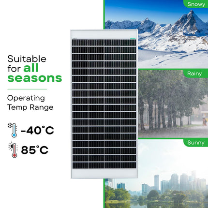 WAAREE 150 Watt Solar Panel Pack of 2-12 Volt Mono perc Cells II High Efficiency II Residential Homes II Lightweight & Easy Installation II Eco-Friendly II 25 Years Performance Warranty II 150 * 2 