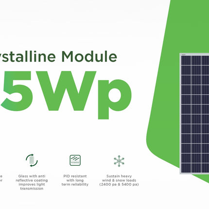 WAAREE 330-335 Watt Polycrystalline Solar Panel – 72 Cells, 24V, Aluminum Frame (Pack of 2 – 670W Total) | High Efficiency Panels for Home, Commercial & Off-Grid Use 