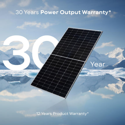 WAAREE 590 Watt TOPCon Bifacial Solar Panel – High-Efficiency N- Type Half-Cut Technology | BIS & IEC Certified | Framed Dual Glass Bifacial Module | 30 Years Output Warranty | Pack of 1 | 590 WATT 