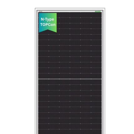 WAAREE 590 Watt TOPCon Bifacial Solar Panel – High-Efficiency N- Type Half-Cut Technology | BIS & IEC Certified | Framed Dual Glass Bifacial Module | 30 Years Output Warranty | Pack of 1 | 590 WATT 