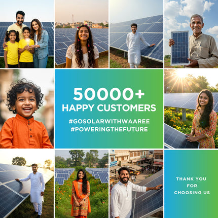 WAAREE All Black (Pack of 2) II WSMDi 405W Mono PERC II Solar Panel 132 Cells II 45.22V II 10.61A (‎WSMDi- 405, 810W) 