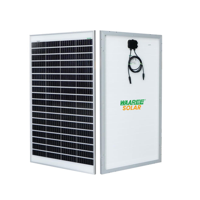 WAAREE II 120 Watt Solar Panel II Mono PERC Solar Panels II Modules II Use for Mobile Charging, Off Grid and on Grid System (120 Watt Pack of 2, 240 Watt) 