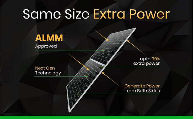 WAAREE II Bifacial 535 Watt Solar Panel (Pack of 2, 535 X 2) Halfcut 24 Volts 144 Cells Mono PERC Bifacial Solar Panels II 30 Years Performance Warranty II 