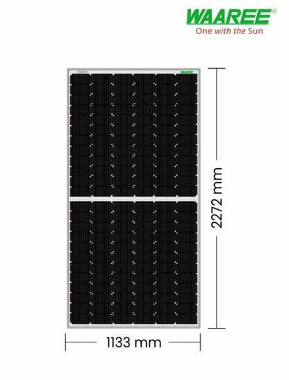 WAAREE II Bifacial 535 Watt Solar Panel (Pack of 2, 535 X 2) Halfcut 24 Volts 144 Cells Mono PERC Bifacial Solar Panels II 30 Years Performance Warranty II 